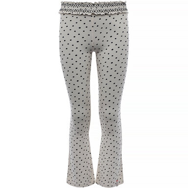 Flared broek fancy dot (cream)