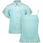 Nono Set van blouse met smock top Taddy (lovely blue)