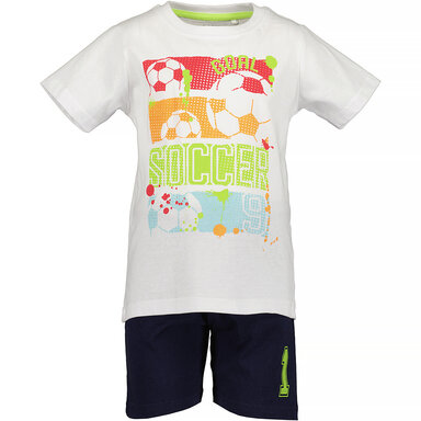 Set t-shirt met korte broek Soccer (white)