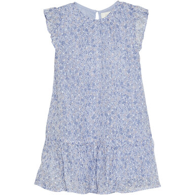 Jurk flower Dobby (xenon blue)