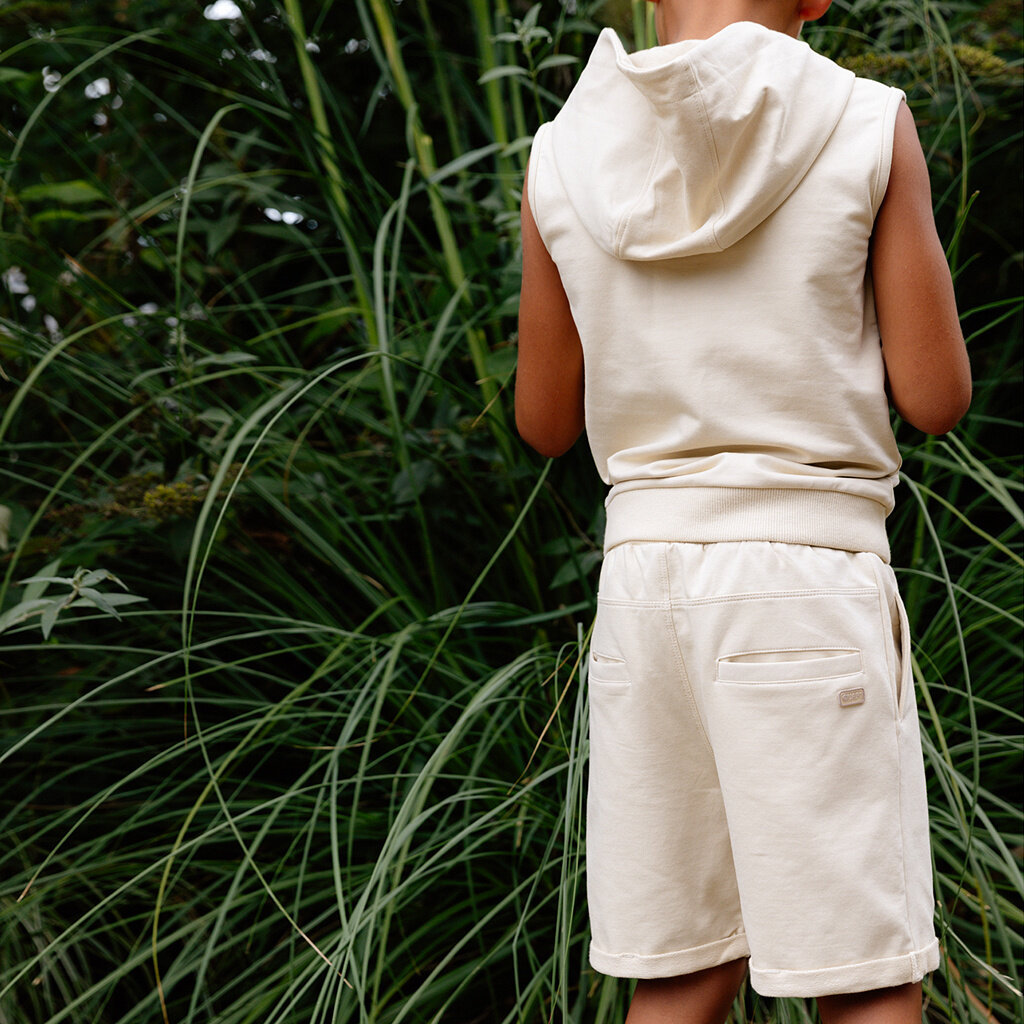 Mouwloze trui hoodie Thomas (sand)