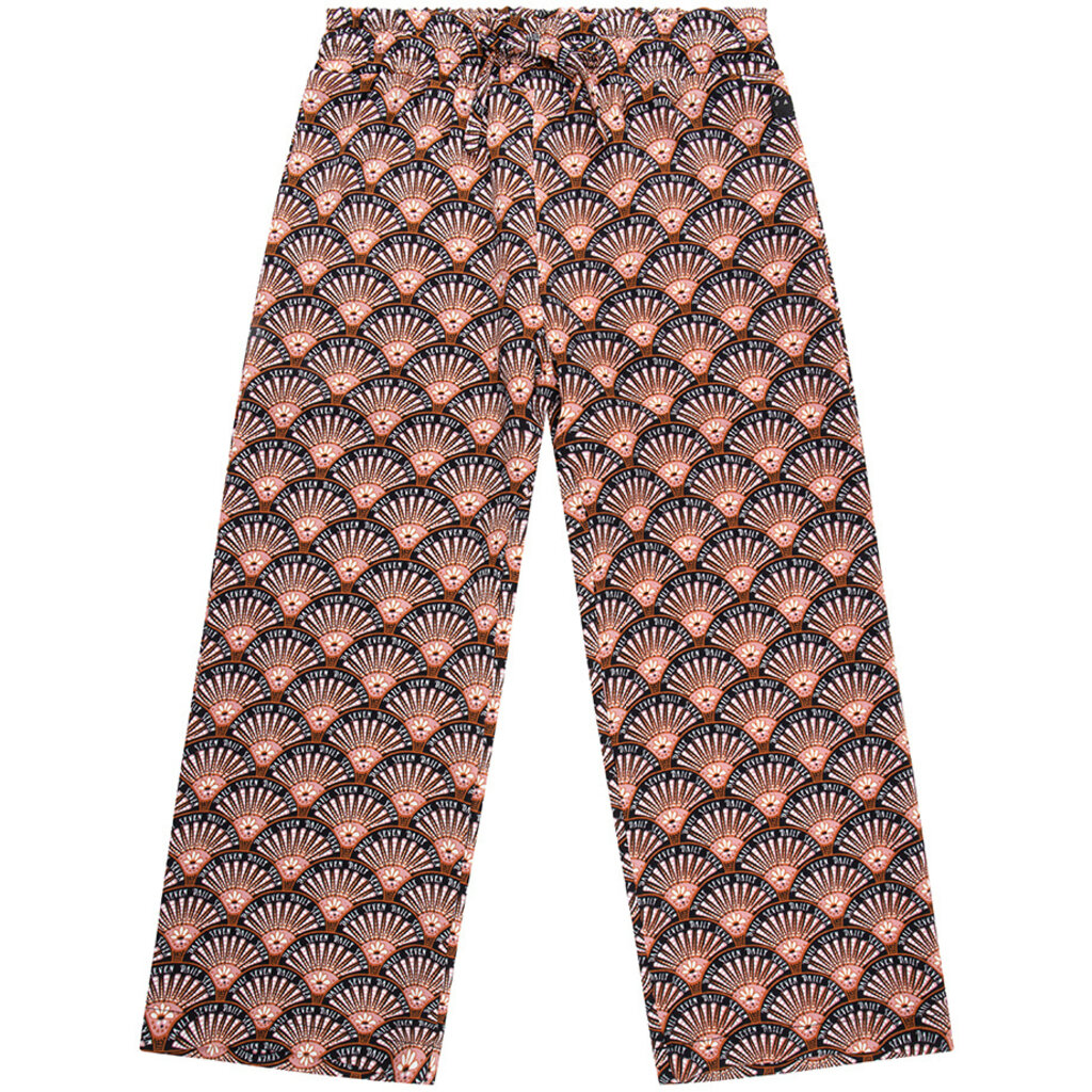 Broek retro print (lavendel pink)