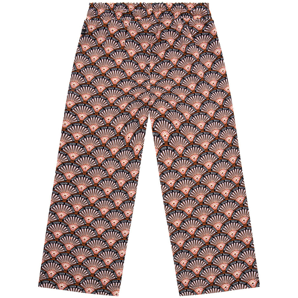 Broek retro print (lavendel pink)