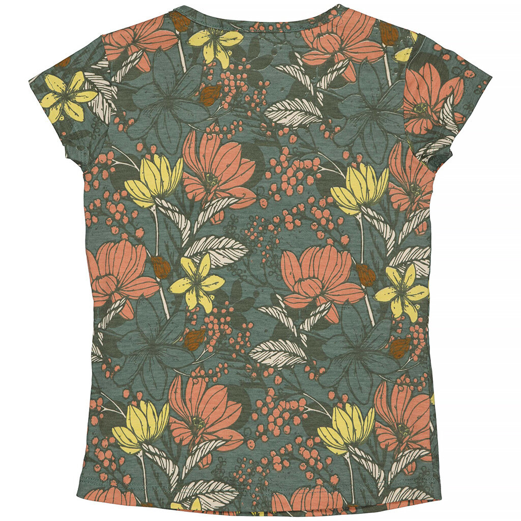 T-shirtje Venke (aop green army flower)