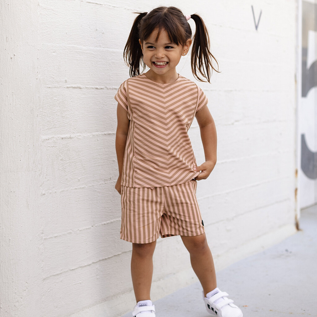 Blouse Elleke (taupe light stripe)