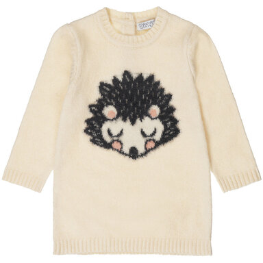 Gebreid jurkje Smile (off white)