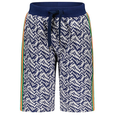 korte joggingbroek graphic (sporty blue)