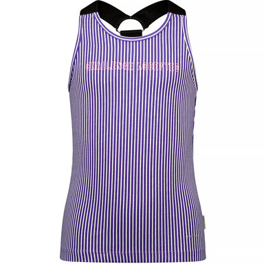 Sportieve tanktop (deep purple stripe)