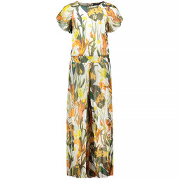 Jumpsuit chiffon met riem (leaf)