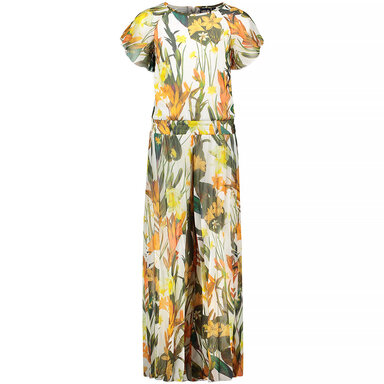 Jumpsuit chiffon met riem (leaf)