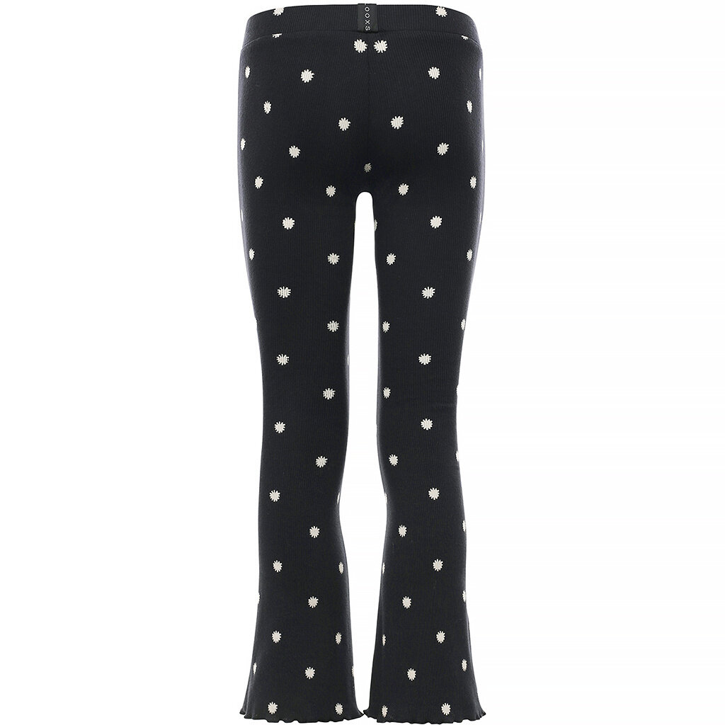 Flared broek rib (black)