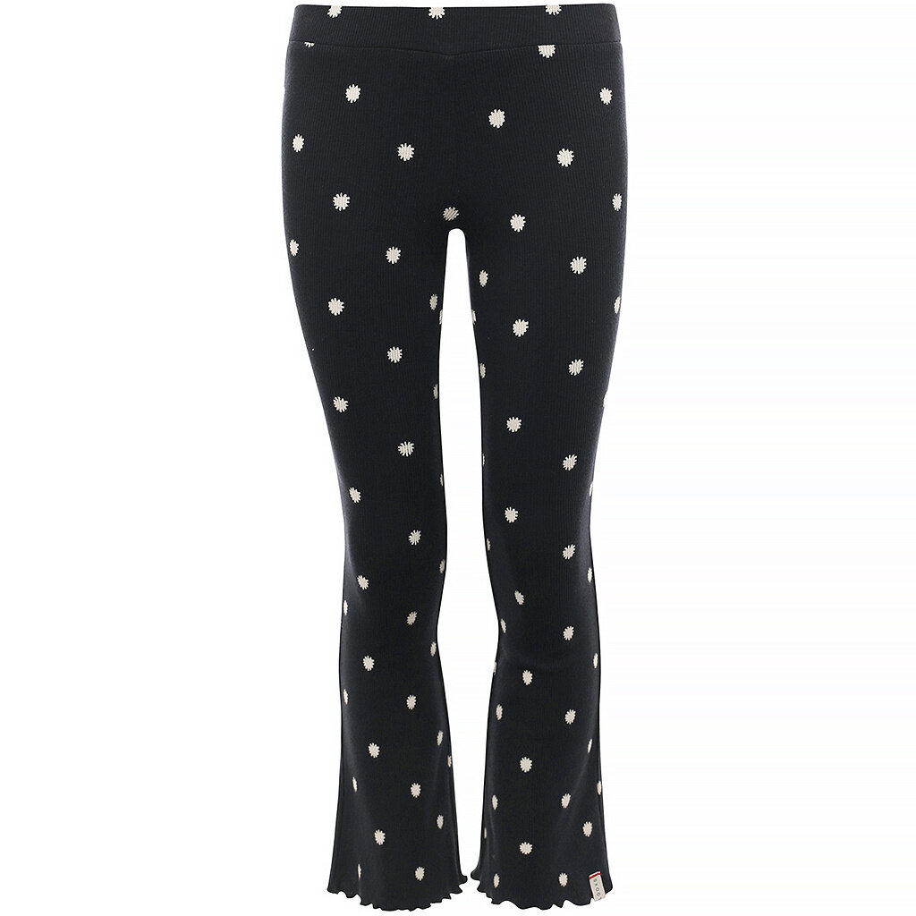 Flared broek rib (black)