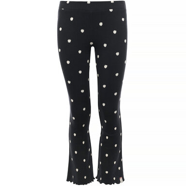 Flared broek rib (black)