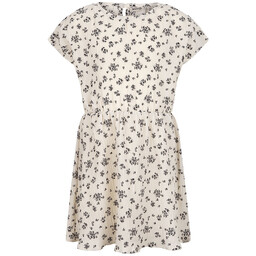 Jurk plisse flower (off-white)