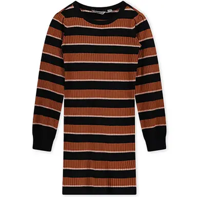 Jurk striped (black)