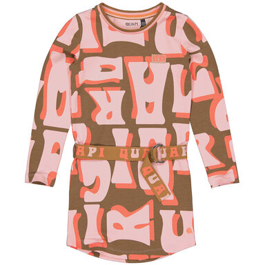 Jurk Aafje (brown almond letter)