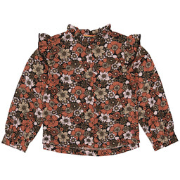 Blouse Aline (coral fushion flowers)