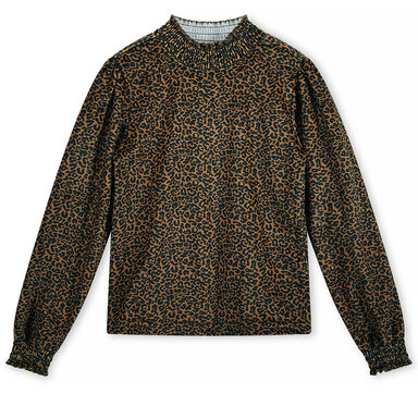 Trui leopard (camel)