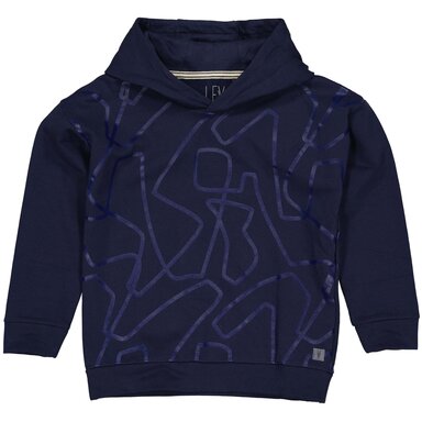 Trui hoodie Gilius (blue dark lines)