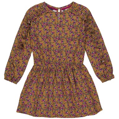 Jurk Aafke (brown almond floral)