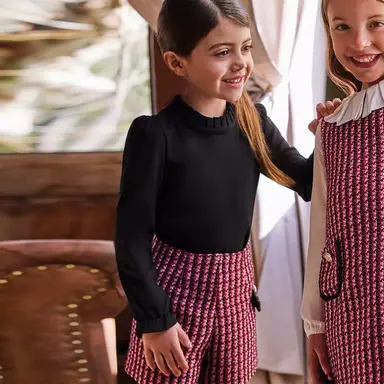 Longsleeve plaid tweed (black)