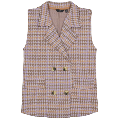 Gilet Floren (aop lila pied des poule)