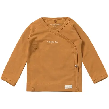 Overslag longsleeve Solid | Nais (brown sugar)
