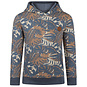 KOKO NOKO Trui hoodie leaves (blue)