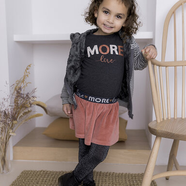 Buitenvestje Love (grey/off-white)