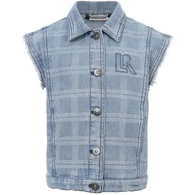 Gilet (check denim)