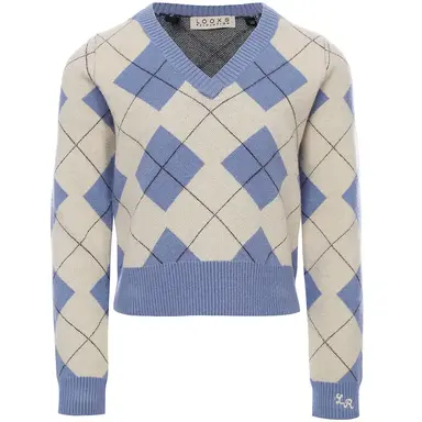 Trui argyle (blue argyle check)