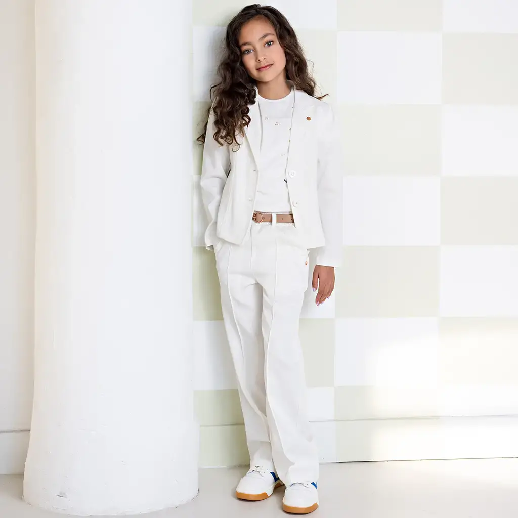 Broek Sayla met riem (snow white)