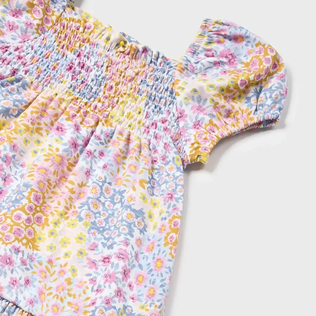 Jurk met haarbandje (dahlia)