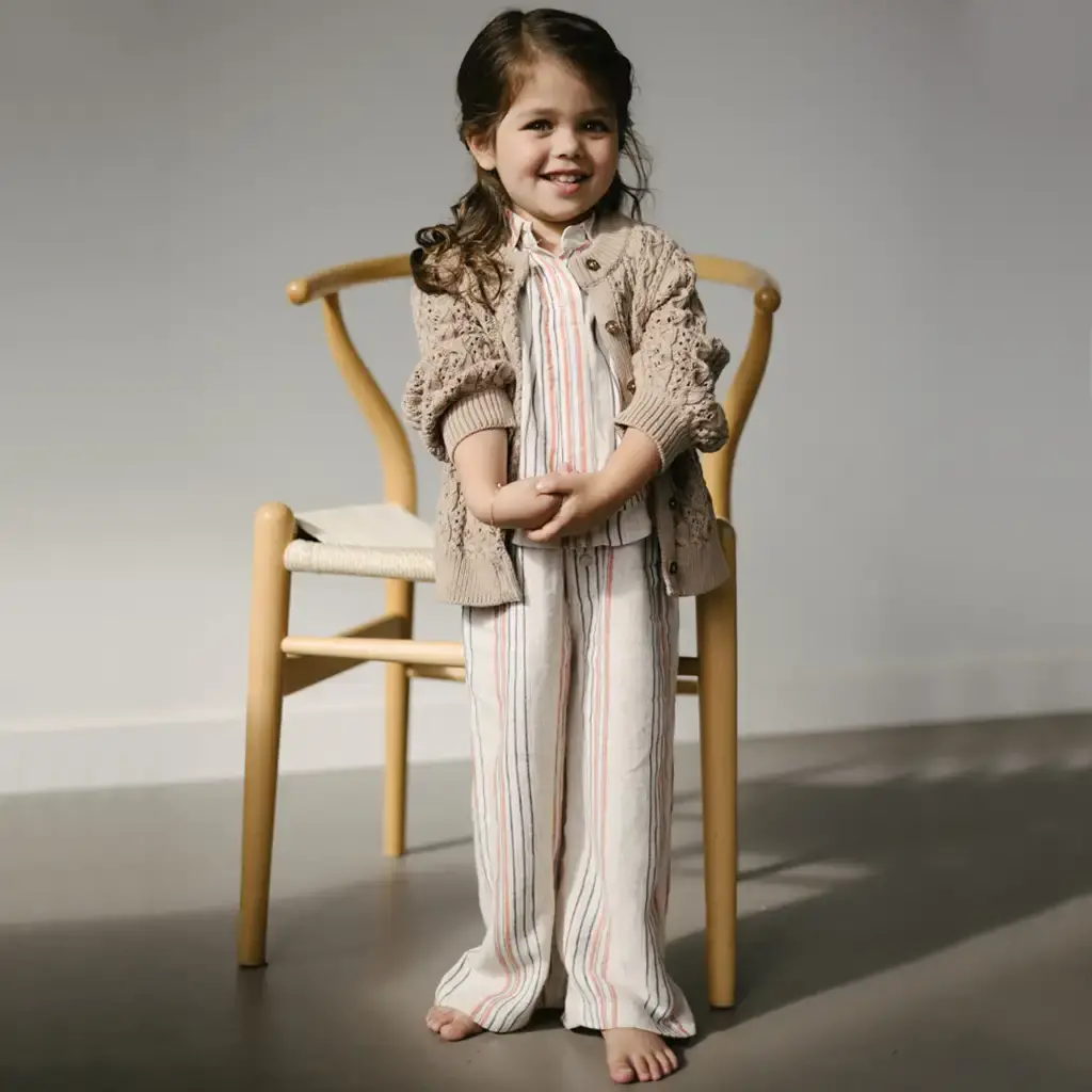 Broek Muriel (aop taupe stripe)