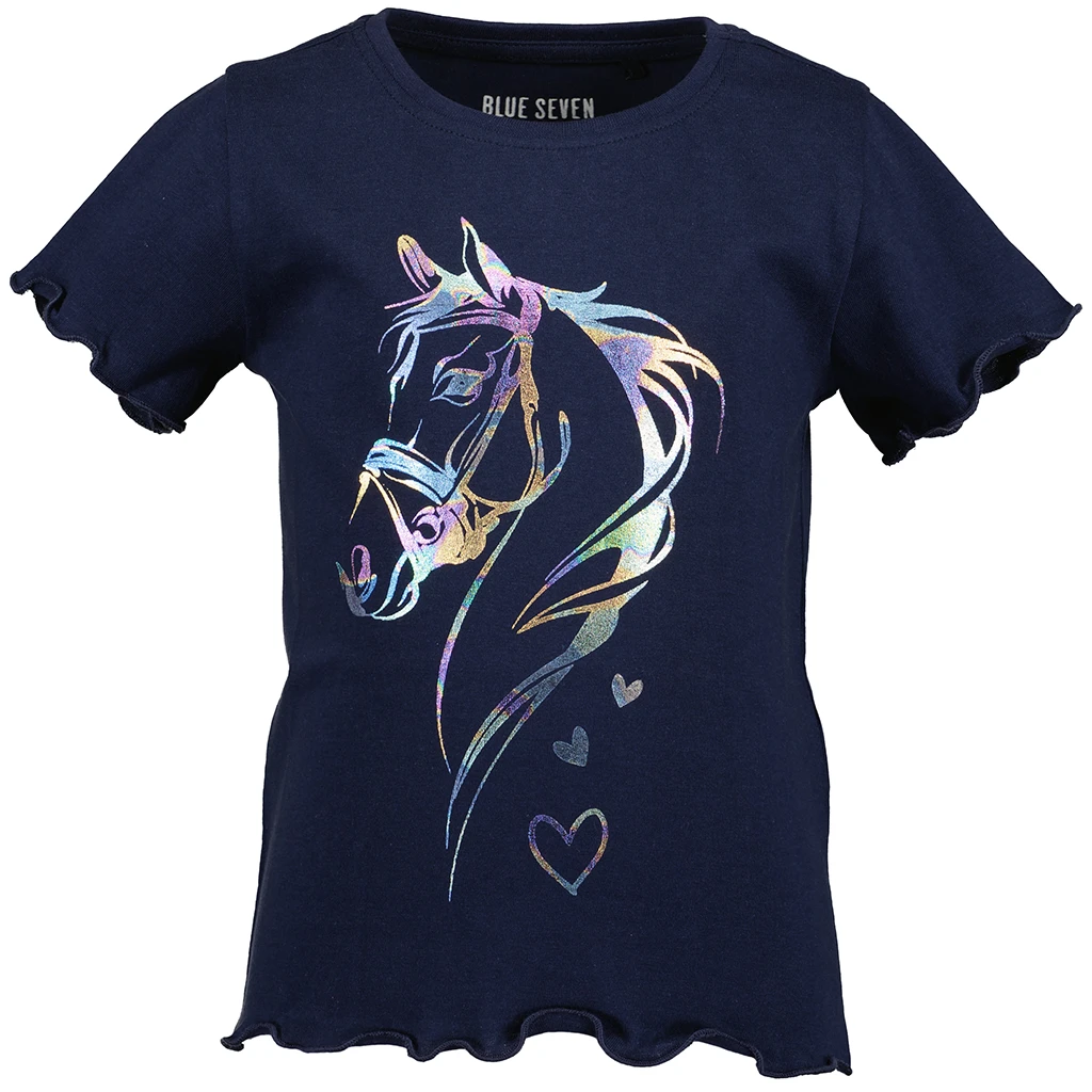 Blue Seven-collectie T-shirt Horses (ultramarin orig)