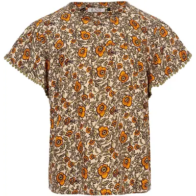 Blouse floral (orange floral)