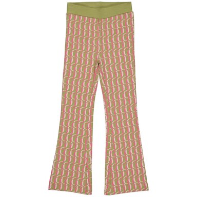 Broek flaired Bura (aop pink stripe)