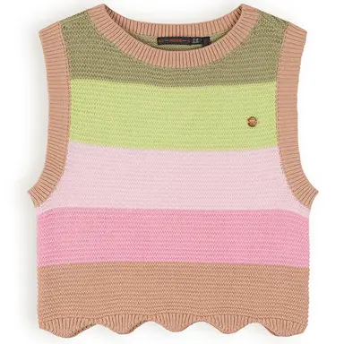 Gebreide top/spencer Kosmic cropped (sand blush)