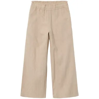 Linnen WIDE FIT broek Falinnen (humus)