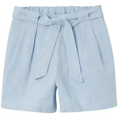 Linnen korte broek Falinnen (chambray blue)