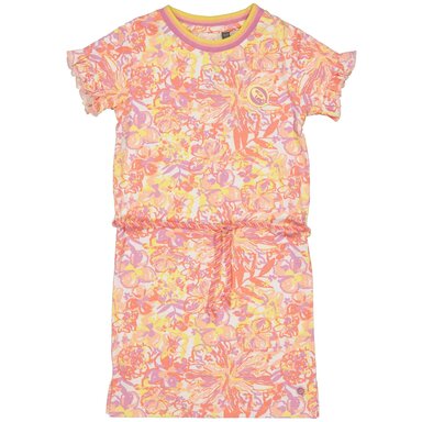 Jurk Basima (aop white flower)