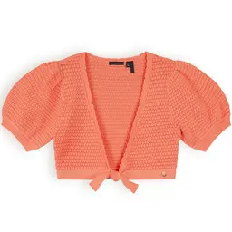Gebreid bolero vestje Azra cropped (lobster red)