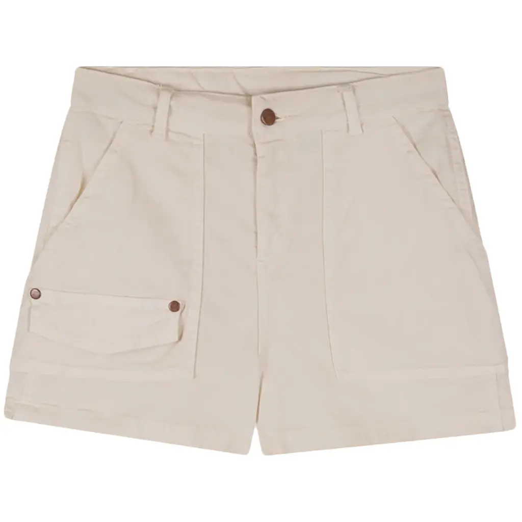 Korte broek Simoa washed stretch (pearled ivory)