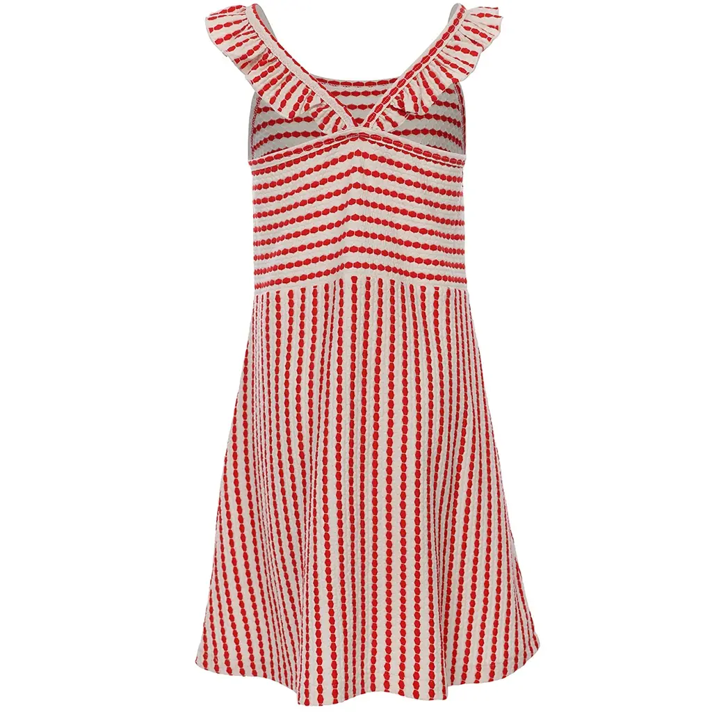 Jurk stripes (red)