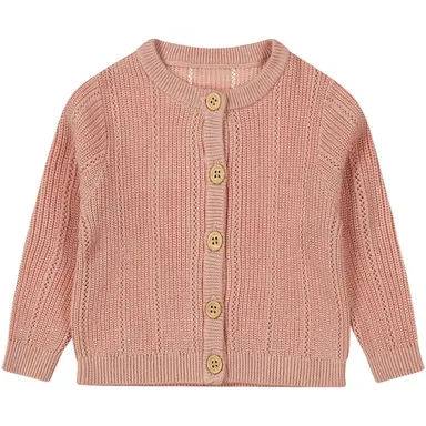 OP=OP! Gebreid baby vestje (dusty pink)