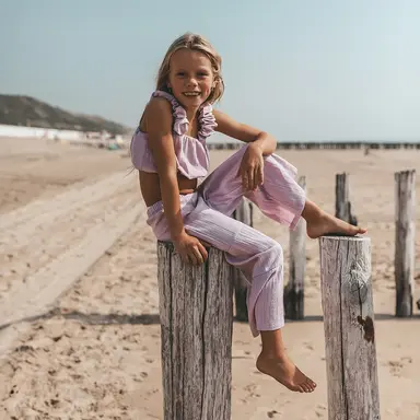 Broek wide fit Jasmin (lilac)