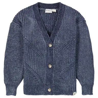 Gebreid vest (blue heather)