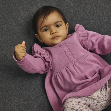 Gebreid jurkje Solille (mauve orchid)