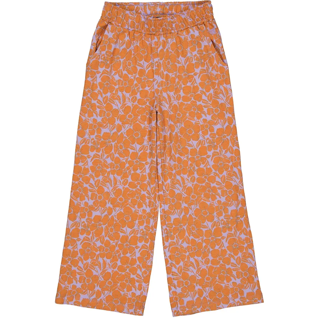 Broek Doris (aop orange flower)