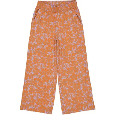 Broek Doris (aop orange flower)